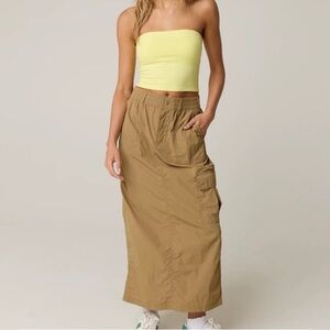 Offline by Aerie Tan Maxi Cargo Skirt